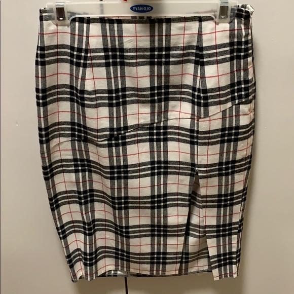 Plaid pencil skirt - Picture 3 of 5